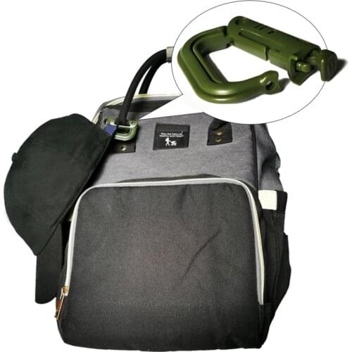 D-type Buckle Plastic Steel Tactical Molle Vest Backpack Quick Hook Hanging Key Buckle for Hunting Military Camping Accessories