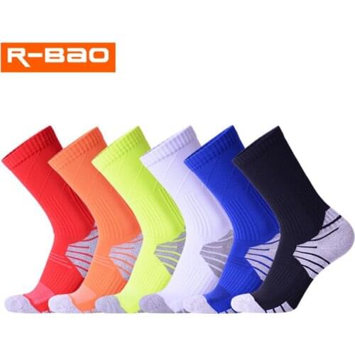 R-BAO 1 Pair Wearproof Sports Socks Soccer Men Stocking Warm Football Socks Basketball Skidding Cycling Climbing Running Socks