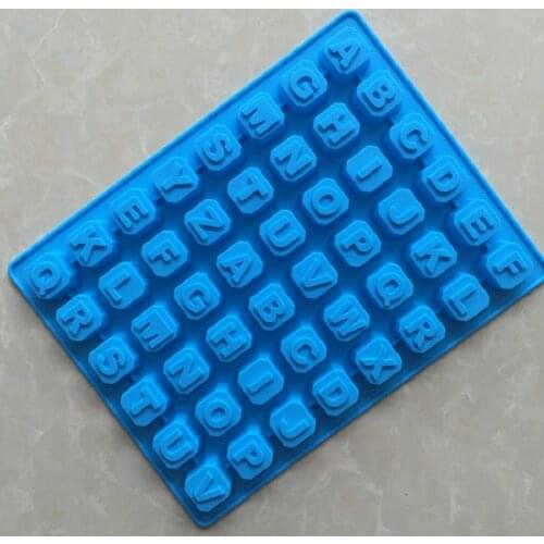 48 stars letter manual DIY silicone chocolate mould ice tray digital handmade soap molds