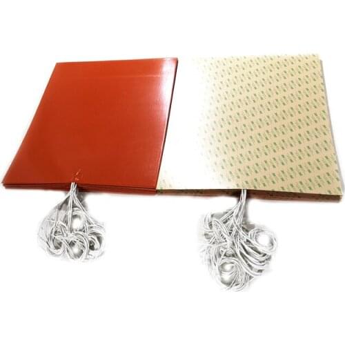 500*550*1.5mm 220V 1500W Silicone Heater for 3d printer adhesive 1 side 100k thermistor 1000mm lead wire