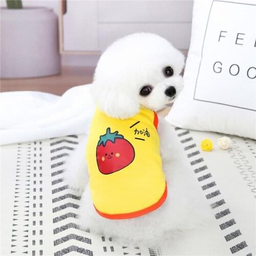 Cute Fruit Dog Clothes Summer Clothing for Dogs Shirt Dog Vest Pet Clothes for Cat Pets Clothing Chihuahua Yorkshire Costume