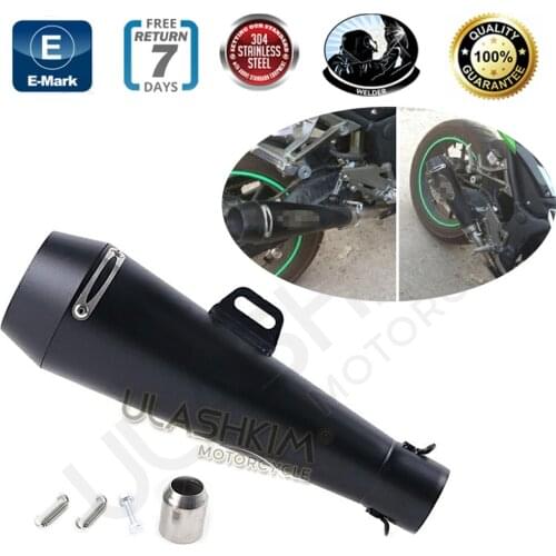Universal 38-51MM Motorcycle Scooter Exhaust Pipe Escape GP Pot Muffler For Most Motocross Dirt Bike Moto ATV Exhaust