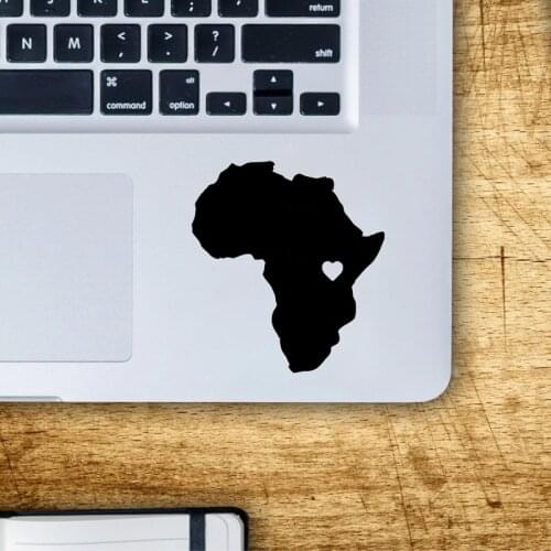 Africa Heart Laptop Vinyl Sticker Decor , Map Of Africa Decal For Car Laptop Macbook Decoration