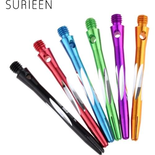 High Quality 6 Pcs/Lot Darts Shafts Aluminium Alloy 45mm Shafts 4.5 Mm Screw Thread Dart Stems Pole Metal Rod 6 Colors Choose