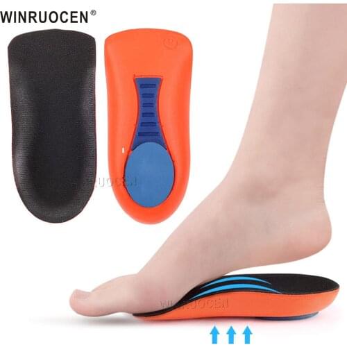WINRUOCEN 3/4 Fascitis Plantar Orthopedic Insoles High Foot Arch Support Half Insoles for Feet Care Shoes Inserts Spur Pain Pads
