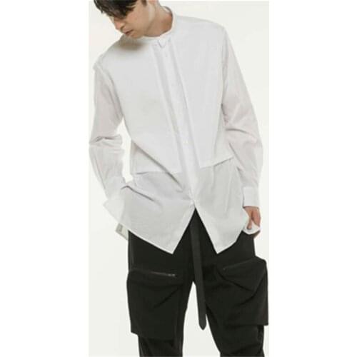 S-6XL!!New style fashionable mens shirt long sleeve jacket jacket plus-size shirt youth personality handsome base