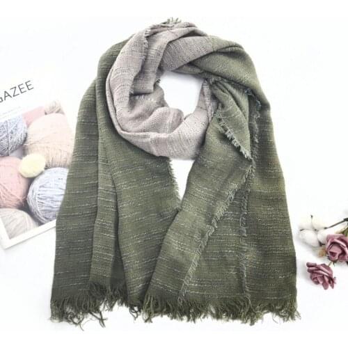 Winter Scarf Women Cashmere Warm Pashmina Solid Foulard Female Scarves Wraps Thick Soft Bufanda Gradients Shawl Long Stole