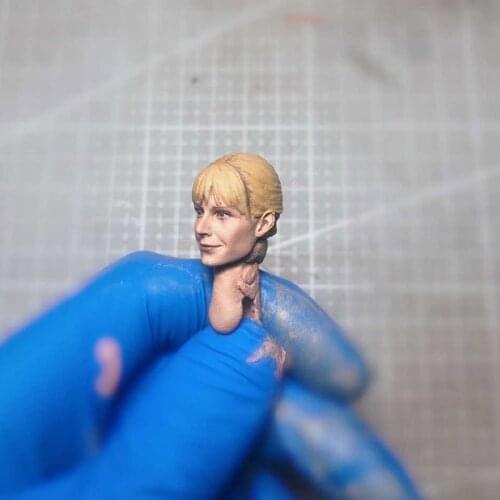 1/12 Scale Pepper Potts Head Sculpt Ml Female Soldier Head Carving Model Toy