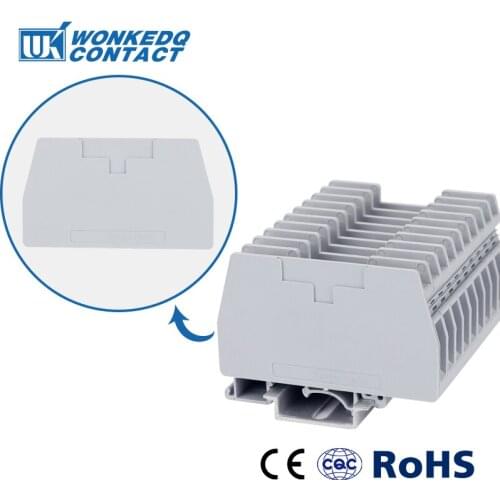 10pcs D-UKTK/S For URTK/S Test Terminal Block Accessories End Cover Plate Din Rail Terminal Blocks