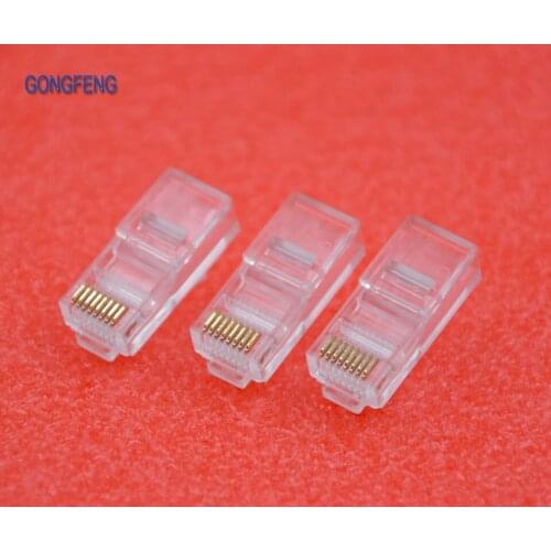 GONGFENG 10pcs Industrial Extended 8P8C RJ45 Network Connector CAT5e Gold-plated Crystal Head Length 27.5m Special Wholesale