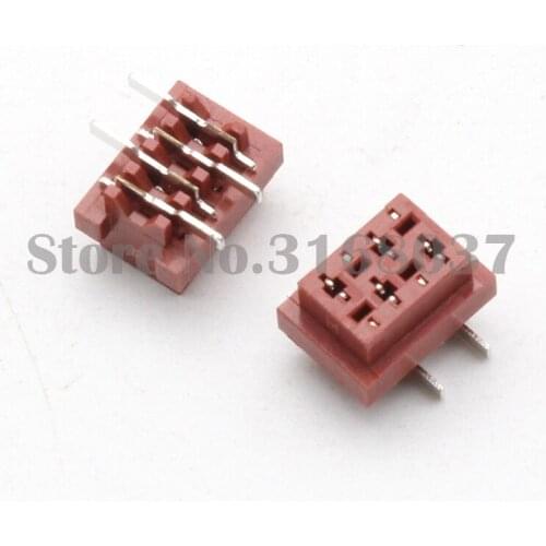 100PCS 1.27MM 4P Red IDC Female Connector SMT Type PCB Female Socket