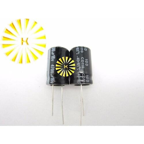 100pcs X 100% New 4700UF 16V 16X25 Aluminum Electrolytic Capacitor