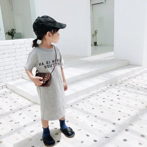 2021 Fashion New Summer Girl Clothes Girls Dress Short Sleeve Long Dress Princess Dress For Girls Children Dresses 3-6 Year Old