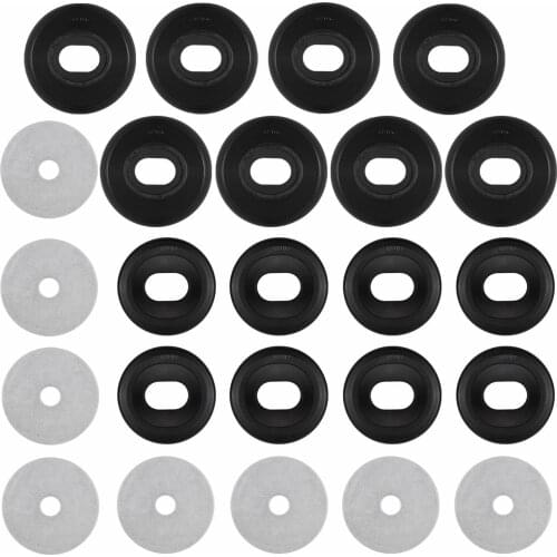 7-141 Body & Cab Mount Bushing Kit for 1999-2014 Chevy Silverado & GMC Sierra 2WD/4WD 16 PCS, Red & Black