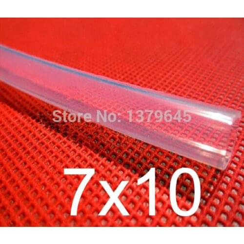 7mm ID 10mm OD 7x10 Transparent Food Grade Medical Use FDA Silicone Rubber Flexible Tube / Hose / Pipe / tubing