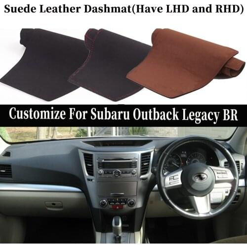 Accessories Car-styling Suede Leather Dashmat Dashboard Cover Dash Carpet For Subaru Outback Legacy BR 2009 2011 2012 2013 2014