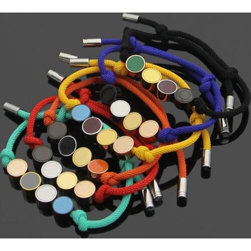 Brand Vintage Color Fashion Jewelry Color drip oil 4 round brand drawstring bracelet