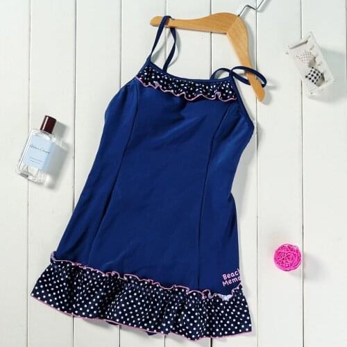 Childrens Swimsuit Fashion Sling One-Piece Swimsuit Medium and Large Girls Swimsuit with Chest Support XYY-186