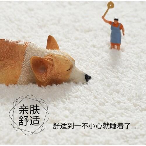 Household Berber Fleece Bedside Rug Creative Letter Pattern Thickened Rectangular Sofa Non-slip Floor Mat for Bedroom