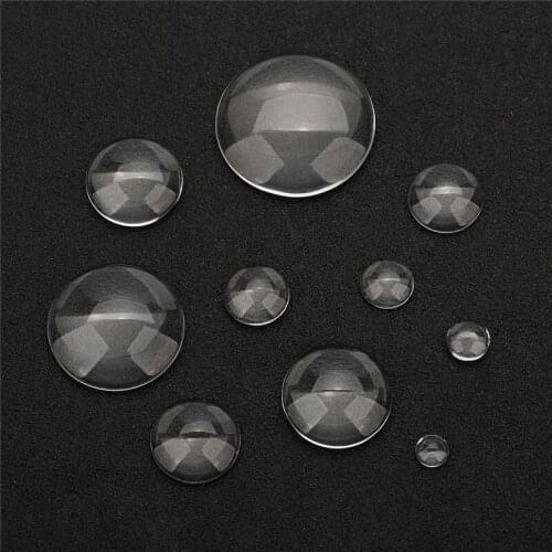 3pcs 6/10/12/16/18/20/25/30/50/70mm Transparent Domed Flatback Round Clear Glass Cabochon for DIY Jewelry Making