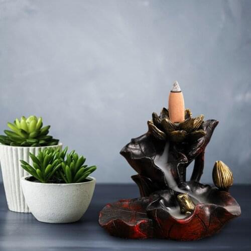 Incense Burner Back-flow Innovative Incense Holder Ornament With 10pcs Mixed Pouring Flow 2021 Hot