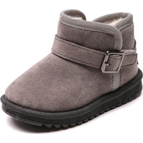 2021 New Childrens Snow Boots Boys and Girls Winter Cotton Shoes Plus Velvet Student One-step Childrens Shoes Waterproof Warm