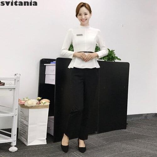 Svitania Beautician Work Clothes Foot Massage Technician Work Clothes Health Care Professional Suit 1 set