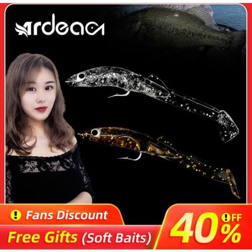 Ardea Soft Lures Hook 6pcs 80mm 2.3g jigging Rotate Silicone Bait Swimbait Wobblers bass jighead Baitfishing Fishing Tackle