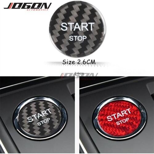 Real Carbon Fiber For Peugeot 308 408 508 3008 5008 For Citroen C3 C4 C5 DS3 DS4 DS6 Car Ignition Engine Start Stop Button Trim