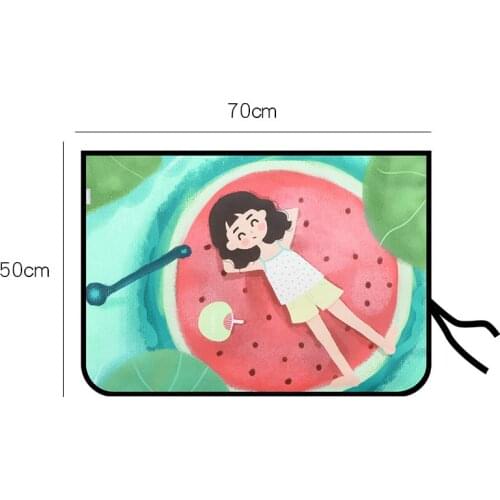 Sunscreen and heat insulation double-layer car sunshade automatic magnetic retractable car curtain