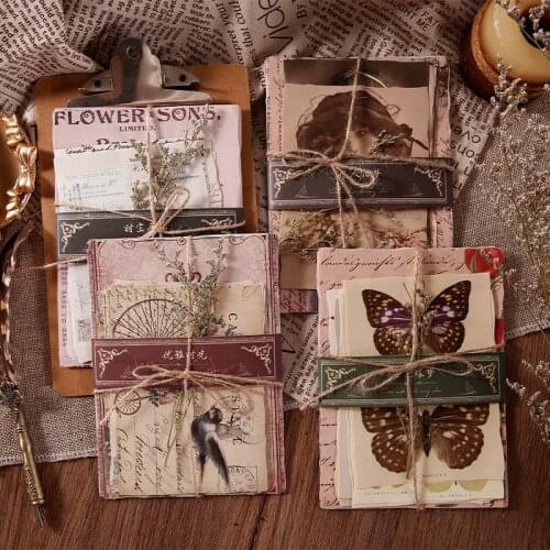 Memo Pads Sticky Notes Vintage Medieval Background paper Junk Journal Scrapbooking Stickers Office School stationery