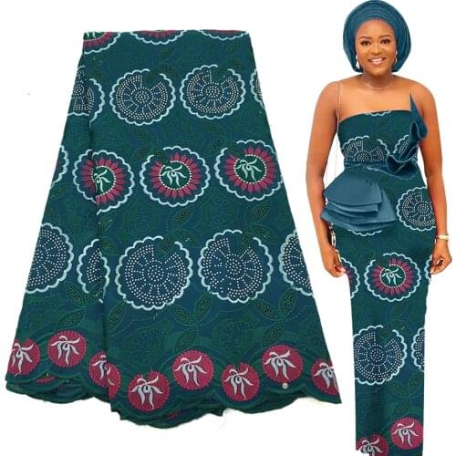 Fabricbob Latest African Lace Fabric Fabric 2021 High Quality 100% Cotton Swiss Voile Lace Fabric Nigerian Party Embroidery