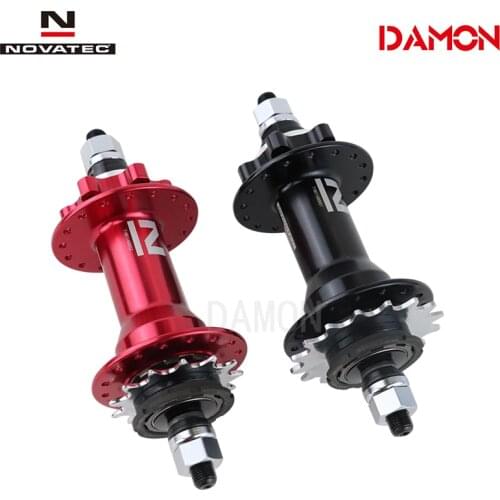 Novatec D256SBT Dirt Jump Single Speed 32 Holes 13 14 16 18T Bicycle Rear Hubs With Sprockets And Lock Nuts Black Red Colors
