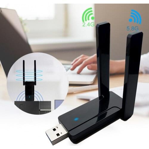 WiFi Dongle Wireless 2.4GHz Dual Antennas Mini WiFi Adapter for Windows XP/Vista/7/8/10
