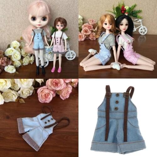 1/6 Scale Doll Clothes Suspender Trousers for 12 inch action figure Girl Doll Clothing skirt clothes set clothes accessories