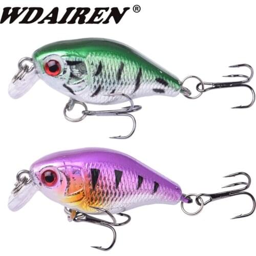 1Pcs Crazy Crank Fishing Lures 45mm 4.3g Floating Wobblers Artificial Hard Bait Trout Crankbait Bass Carp Pike Japan Tackle