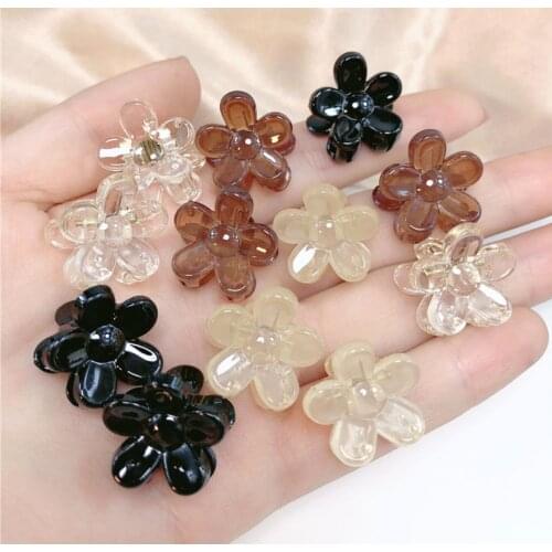 1pc Make UP Hairpin Braiding Tool Crab Styling Small Mini Barrettes Flower Claw Acrylic Hair Clip