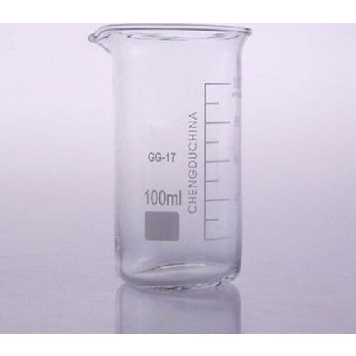 100ml Tall Form Beaker Chemistry Laboratory Borosilicate Glass Transparent Beaker Thickened with spout