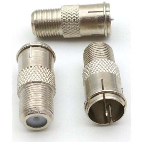 100pcs F-Type Cable TV Connector Push-On Plug RF Antenna Adapter New