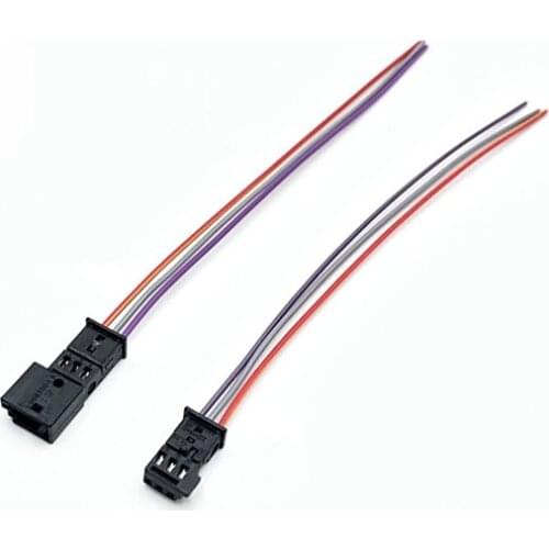 3 Pin/Way Stereo Connector Speaker Socket Tweeter Atmosphere Light Treble Plug Wire Pigtail For VW BMW 1-968700-1 1C0 973 119 B