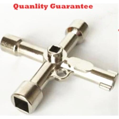3pcs 5 IN 1 elevator Multifunction Key / Train Triangle Key / Metro Faucet Water Meter Valve Four Corner Key
