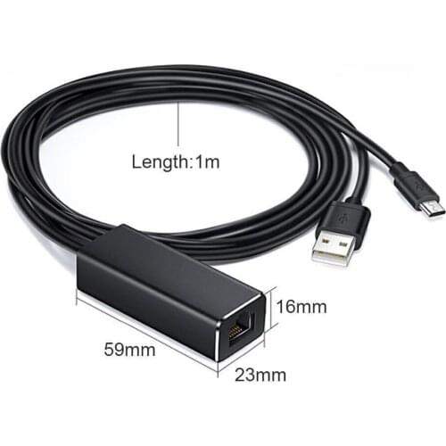 Micro USB to RJ45 Ethernet Adapter Playing Decoration Household Television for TV Stick 480Mbps LAN Network Card Dongle