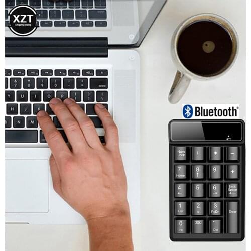 Bluetooth 4.0 Numeric Keyboard Wireless Mechanical Digital Keypad 19 keys For Desktop Notebook Tablet Rechargeable Mini Keyboard
