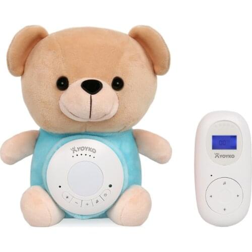 Yoyko Bear Digital Baby Monitor 300m - Rechargeable - Temperature Display - Intercom - LCD Screen - Night Light - Lullaby