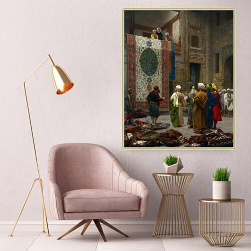 Citon Jean-Leon Gerome《The Carpet Merchant》Canvas Oil Painting World Famous Artwork Picture Modern Wall Decor Home Decoration
