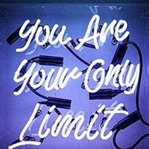 Decorative Light You Are Your Only Limit Real glass neon Lamp Room Beer Bar light Enseigne Lumineuse Decorate andmade glass TUBE