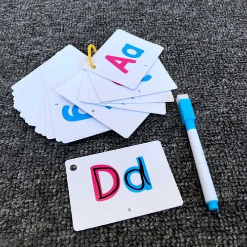 Children Baby English Learning Alphabet Word Card Pocket Flash Learning Educational Cognitive Memory Toys Table Game Card