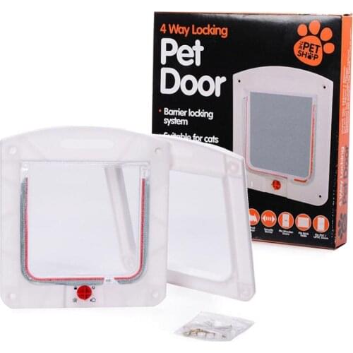 Lockable Cat Flap Door Kitten Dog Pet Lock Suitable for Any Wall or Door Dropshipping