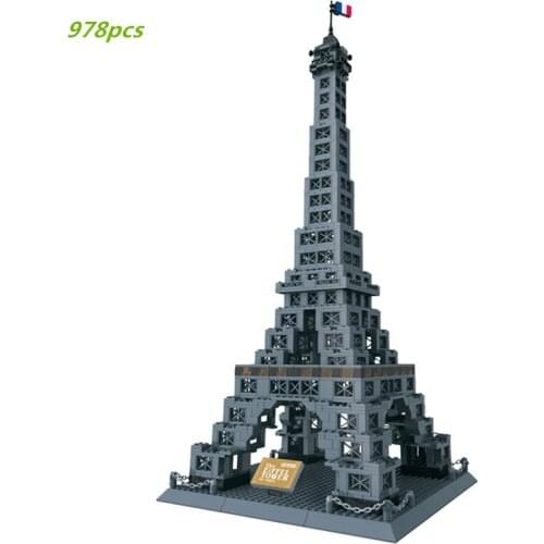 NEW Famous Architecture City Eiffel Tower Building Blocks Kit Bricks Ideas Collection Classic Model Kids Toys For Children Gifts