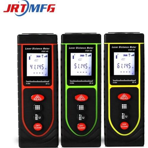 JRTMFG Laser Distance Meter 40m/50m/60m High Precision Handheld Digital Electronic Measurement Tool Infrared Laser Rangefinder